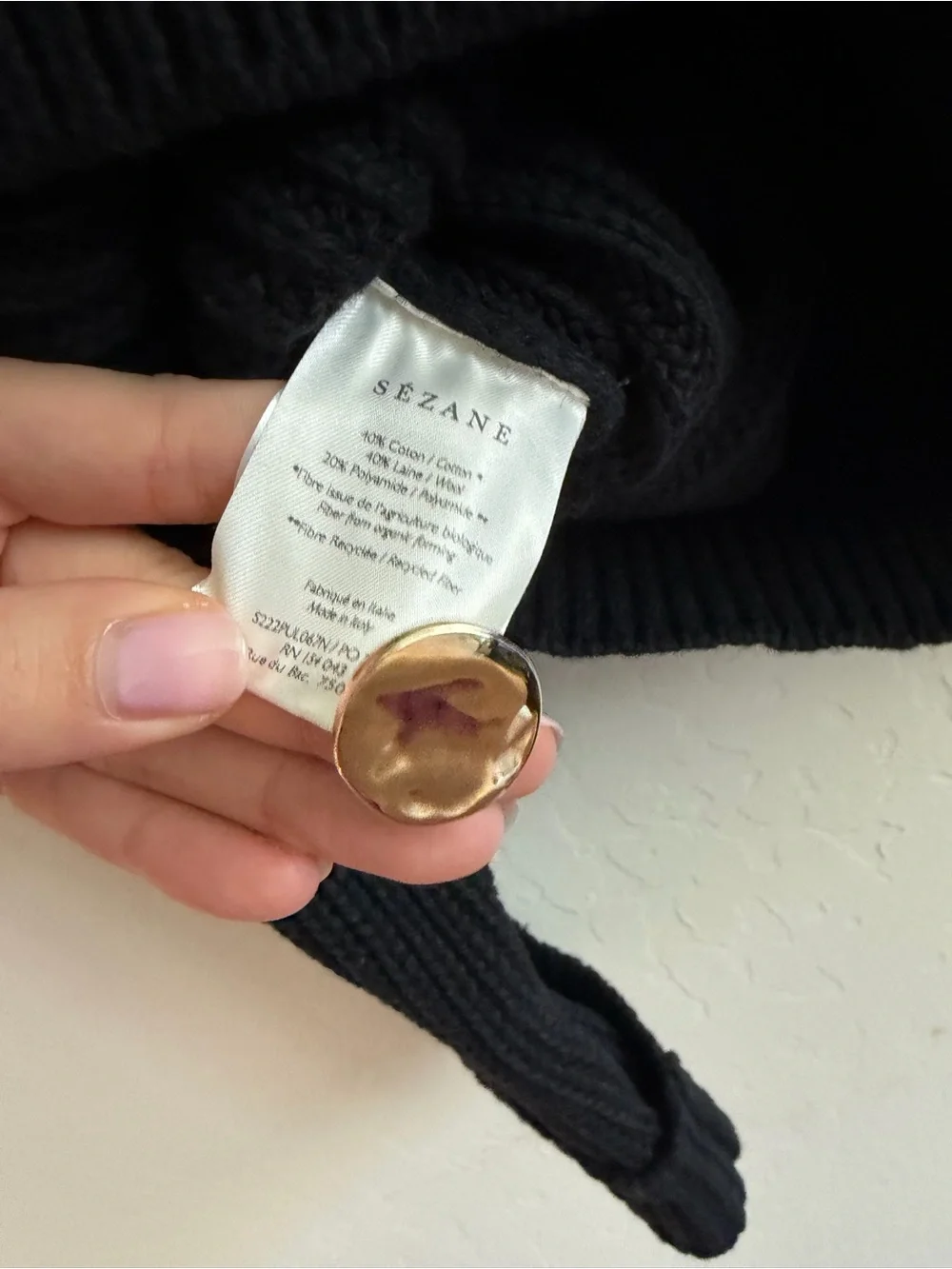 Sezane Lucas Jumper Black XS - Picture 11 of 11